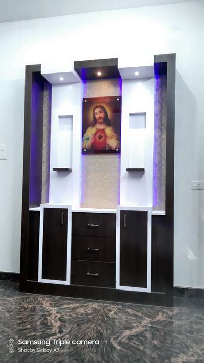 Lighting, Prayer Room, Storage Designs by Carpenter Dhanish kd, Thrissur | Kolo
