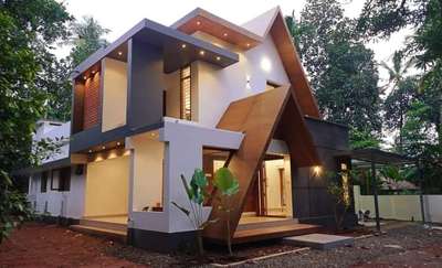 Exterior, Lighting Designs by Civil Engineer Thachusasthra Builders, Thrissur | Kolo