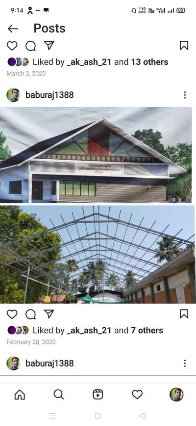 Roof, Exterior Designs by Fabrication & Welding babu raj, Thrissur | Kolo