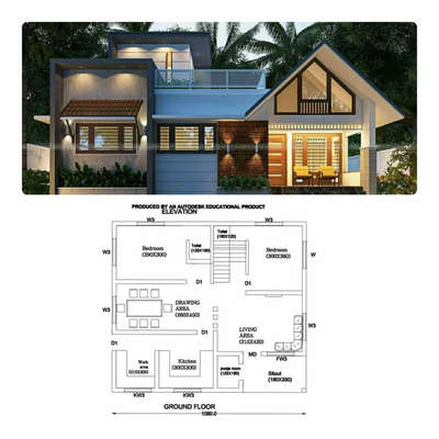 Exterior, Plans Designs by Carpenter madhu pc, Pathanamthitta | Kolo