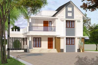 Exterior Designs by Civil Engineer Bianrow Rosario  Alex , Kottayam | Kolo