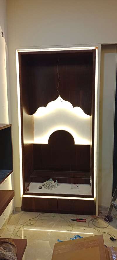 Lighting, Prayer Room, Storage Designs by Electric Works Ravi Muchar, Dewas | Kolo