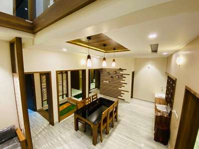 Lighting, Furniture, Ceiling, Dining Designs by Civil Engineer shakeeb vallanchira, Malappuram | Kolo