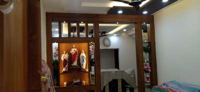 Prayer Room, Lighting, Storage Designs by Contractor Prakash P G, Idukki | Kolo