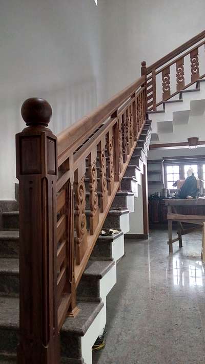 Staircase Designs by Carpenter Subhash Kk, Kottayam | Kolo