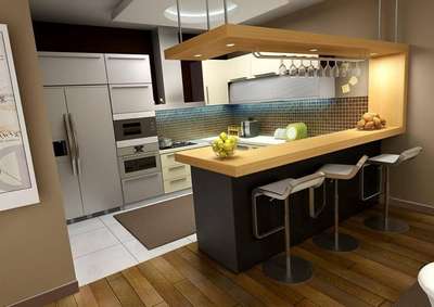 Kitchen, Lighting, Storage Designs by Contractor Green lemon, Ernakulam | Kolo