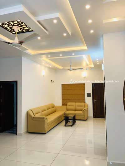 Ceiling, Furniture, Lighting, Living Designs by Civil Engineer JN Builders, Kottayam | Kolo