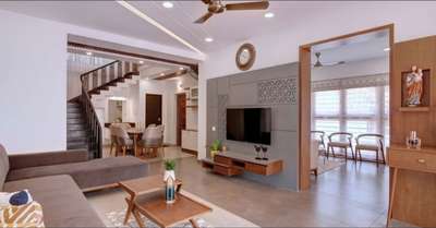 Wall, Ceiling, Furniture, Staircase, Flooring, Living Designs by Civil Engineer LAKS  building concept , Kollam | Kolo