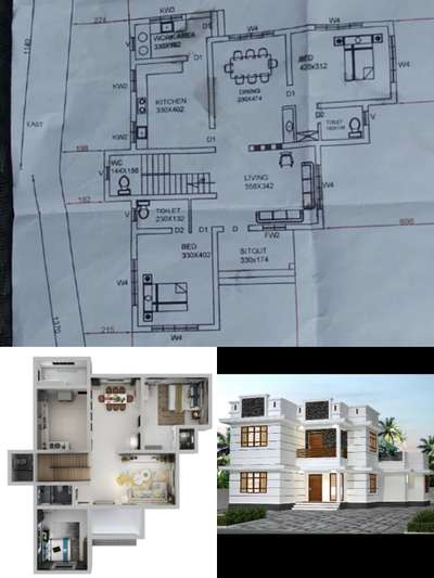 Exterior, Plans Designs by 3D & CAD sreya job, Palakkad | Kolo