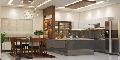 Furniture, Table, Dining, Lighting Designs by Civil Engineer DCRAFT BUILDERs, Ernakulam | Kolo
