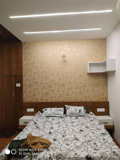 Bedroom, Lighting, Furniture, Wall, Ceiling Designs by Carpenter Shanoj Kachery, Kannur | Kolo