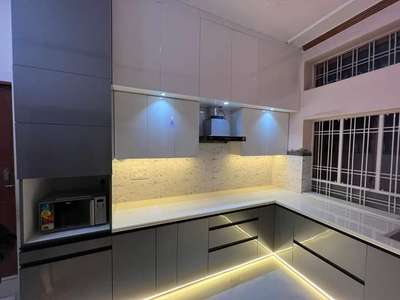 Kitchen, Lighting, Storage Designs by Interior Designer Prashant Jain, Jaipur | Kolo