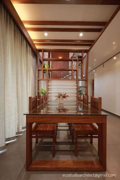 Ceiling, Dining, Lighting, Furniture, Table Designs by Architect Christo Emmanuel, Kannur | Kolo