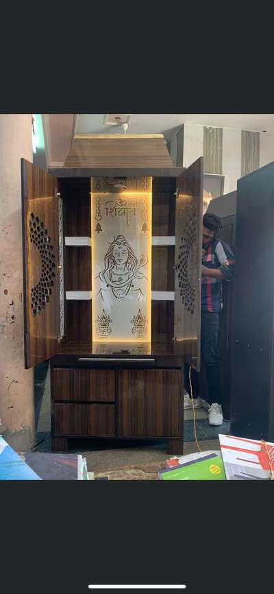 Prayer Room, Storage Designs by Electric Works sv electricle contrectar, Faridabad | Kolo