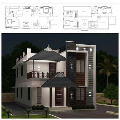 Exterior, Plans Designs by 3D & CAD Febin Thomas, Thrissur | Kolo