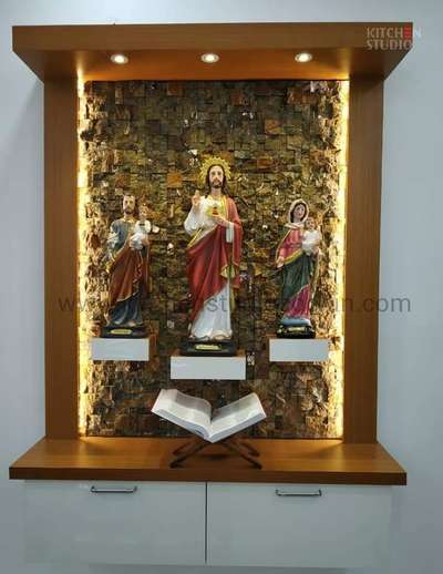 Prayer Room, Lighting, Storage Designs by Carpenter Kerala Carpenters  Work , Ernakulam | Kolo