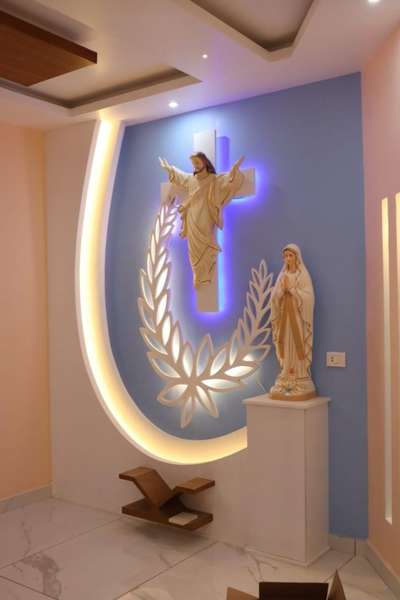 Lighting, Prayer Room, Storage Designs by Carpenter ALFA CNC, Kozhikode | Kolo