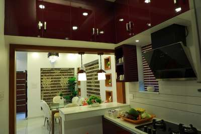 Kitchen, Lighting, Storage Designs by Architect Shrishti Homes  and  Interiors, Ernakulam | Kolo
