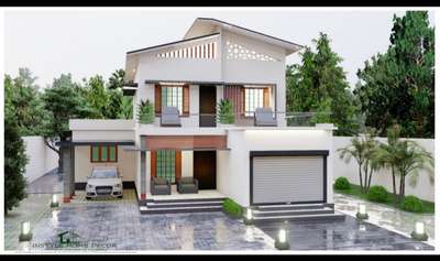 Exterior, Home Decor, Plans, Outdoor Designs by 3D & CAD Najma MAJEED, Kollam | Kolo