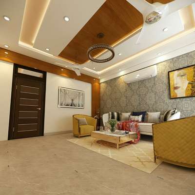 Ceiling, Furniture, Living, Lighting, Table Designs by Interior Designer Salik Ram, Jaipur | Kolo