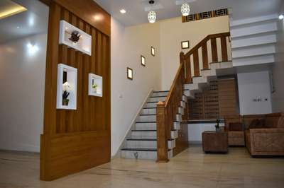 Living, Furniture, Staircase, Storage, Lighting Designs by Carpenter Shanoj Kachery, Kannur | Kolo