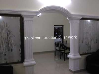 Dining, Furniture, Table, Wall Designs by Contractor Shilpi Construction Pillar Work, Kottayam | Kolo