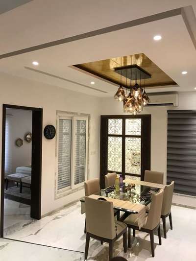Ceiling, Dining, Furniture, Table, Home Decor Designs by Contractor Shubham Sharma, Jaipur | Kolo