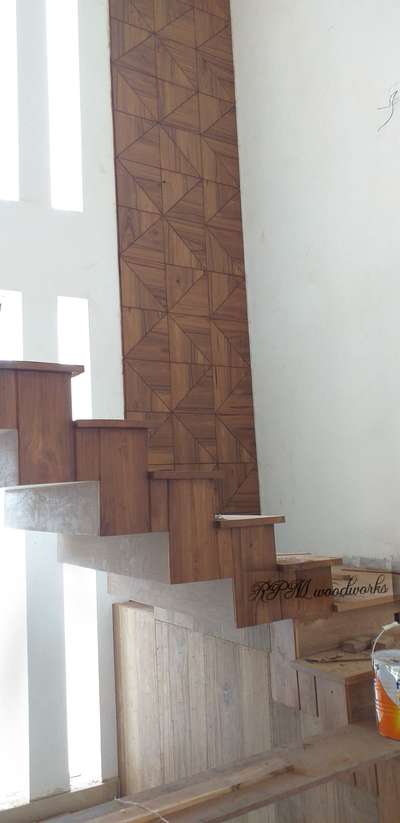 Staircase Designs by Carpenter Raj kumar, Kannur | Kolo
