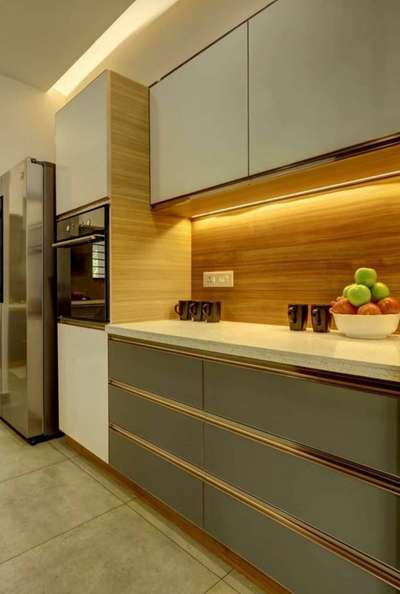Kitchen, Storage, Lighting Designs by Contractor girish kumar, Ernakulam | Kolo