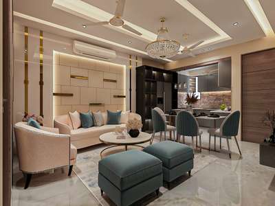 Ceiling, Furniture, Lighting, Living, Table Designs by Building Supplies Elitee  Interiors , Gurugram | Kolo