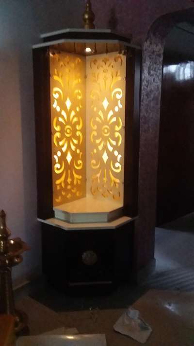 Lighting, Prayer Room, Storage Designs by Architect Pradeep Kumar, Palakkad | Kolo