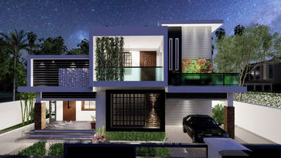 Exterior, Lighting Designs by 3D & CAD Davidson DYD, Thiruvananthapuram | Kolo