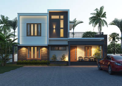 Exterior, Lighting Designs by Civil Engineer MAYOBHA Builders  Interiors Exteriors , Wayanad | Kolo