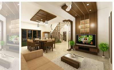 Ceiling, Dining, Furniture, Lighting, Table Designs by Interior Designer ledecor interior studio, Kozhikode | Kolo
