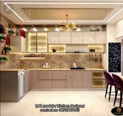 Kitchen, Lighting, Storage Designs by Interior Designer M R modular kitchen Entereor designer  , Gautam Buddh Nagar | Kolo