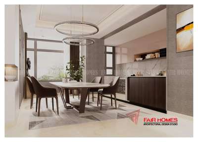 Dining, Furniture, Table, Storage, Ceiling Designs by Interior Designer Fairhomes Architects   Interiors , Ernakulam | Kolo