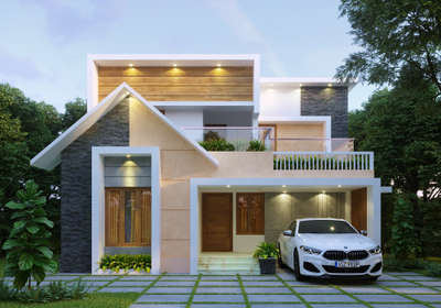 Exterior, Lighting Designs by Civil Engineer Anandh C S, Thrissur | Kolo