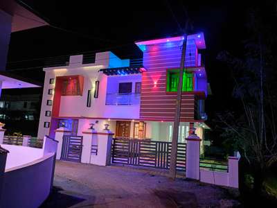 Exterior, Lighting Designs by Carpenter Manoj Manoj, Thrissur | Kolo