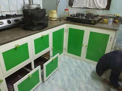 Kitchen, Flooring, Storage Designs by Home Automation magic enterprises interior and decorator, Ghaziabad | Kolo