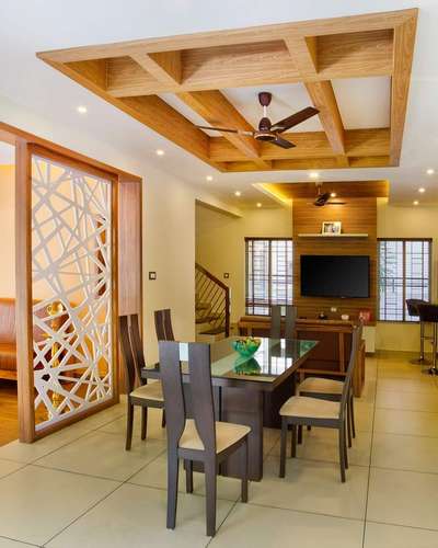 Dining, Furniture, Ceiling, Lighting Designs by Architect Sumesh Kollam, Kollam | Kolo