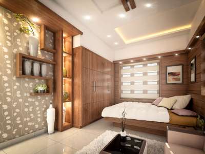 Bedroom, Wall, Ceiling, Lighting Designs by Civil Engineer saifudheen T, Kannur | Kolo