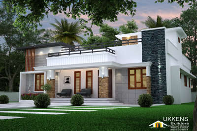 Exterior, Lighting Designs by Contractor Ukkens Builders, Thrissur | Kolo