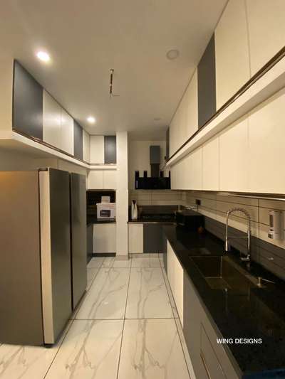 Kitchen, Storage, Lighting, Ceiling Designs by Interior Designer Wing Designs, Ernakulam | Kolo