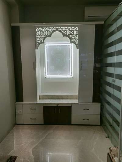 Prayer Room, Storage Designs by Interior Designer Saddam Hussain, Gautam Buddh Nagar | Kolo