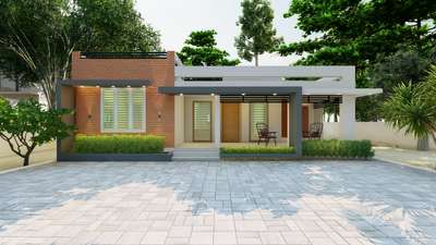 Exterior, Flooring Designs by Architect Faris Baiju, Thiruvananthapuram | Kolo