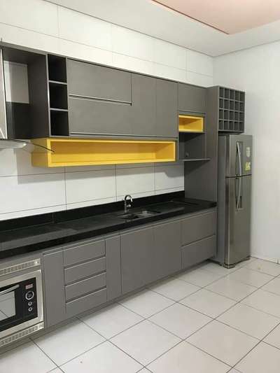 Flooring, Kitchen, Storage Designs by Carpenter Aarif Ali, Ghaziabad | Kolo