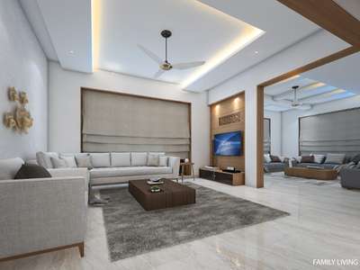 Ceiling, Furniture, Lighting, Living Designs by 3D & CAD prijo prijoy, Thrissur | Kolo