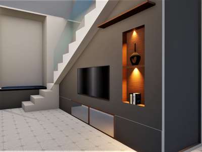 Living, Storage, Staircase Designs by Contractor AR SAIFI CONTACTOR , Gautam Buddh Nagar | Kolo