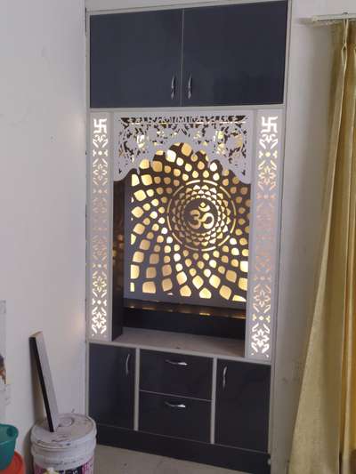 Lighting, Prayer Room, Storage Designs by Building Supplies moin khan, Faridabad | Kolo