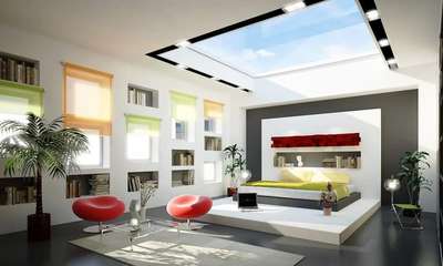 Ceiling, Lighting, Furniture, Storage, Bedroom Designs by Contractor Imran Saifi, Ghaziabad | Kolo